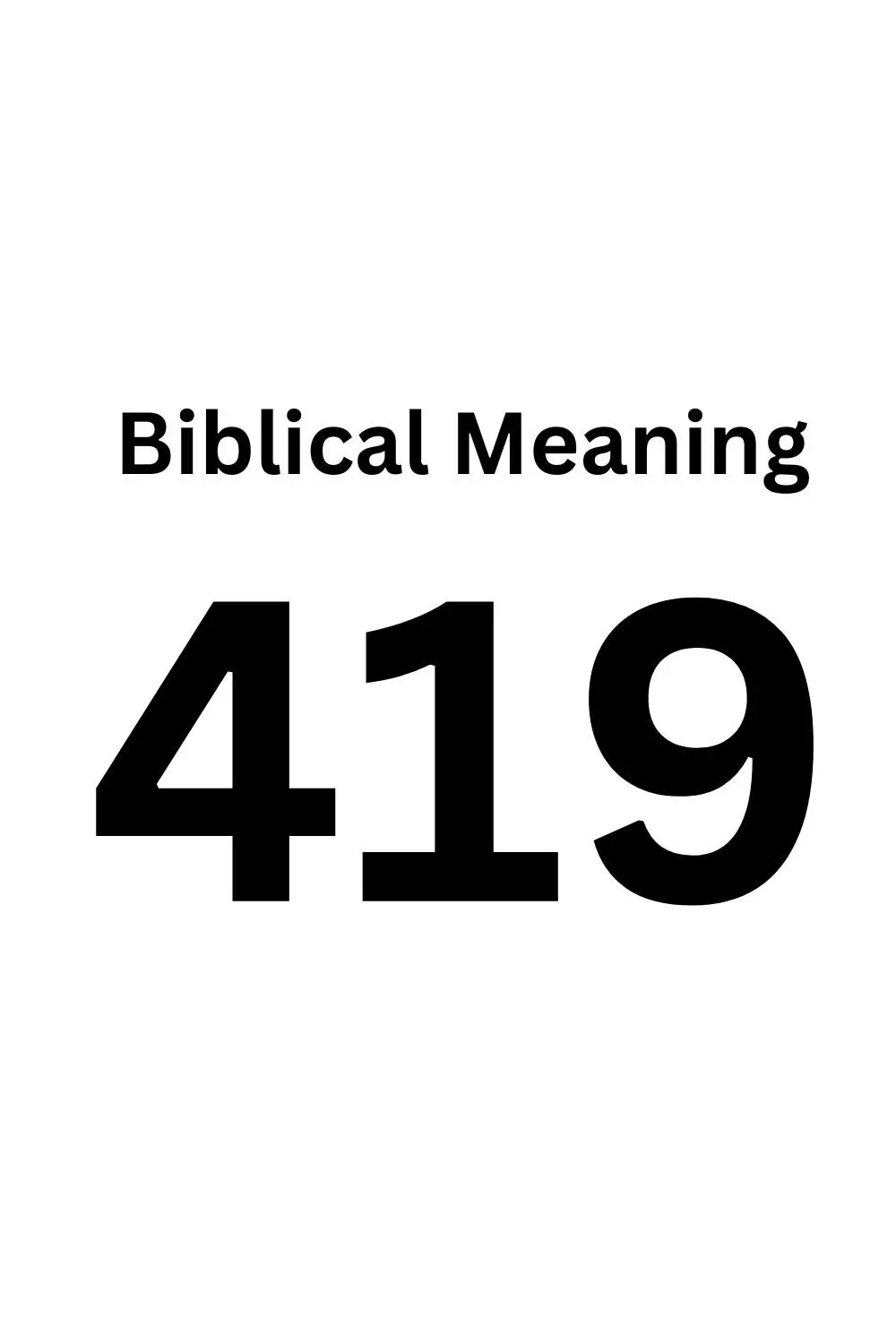 Meaning of Number 419